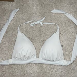 medium victoria secret pushup white swim halter top